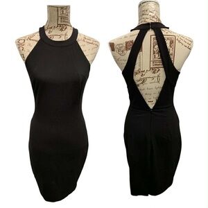 Dynamite NWT Black Backless Halter Dress Size XS